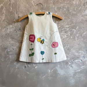 Bee & Bloom Sleeveless Cotton Dress – Casual Summer Wear for Girls